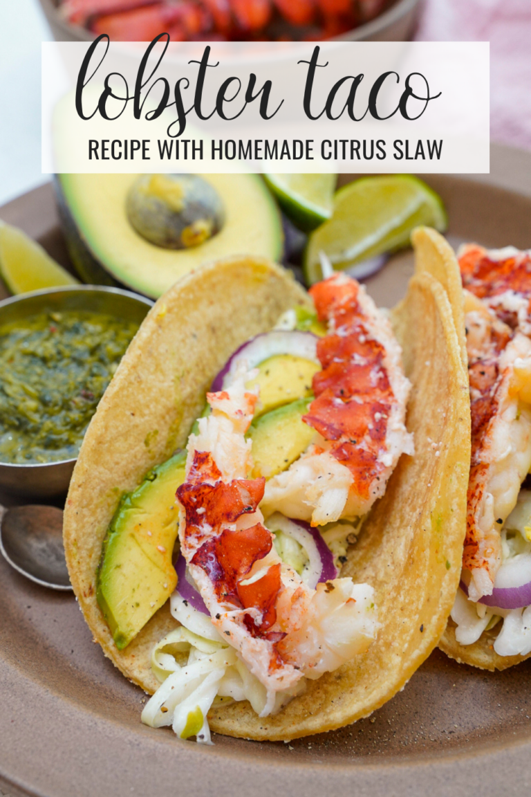 Lobster Taco Recipe with Homemade Citrus Slaw Couple in the Kitchen