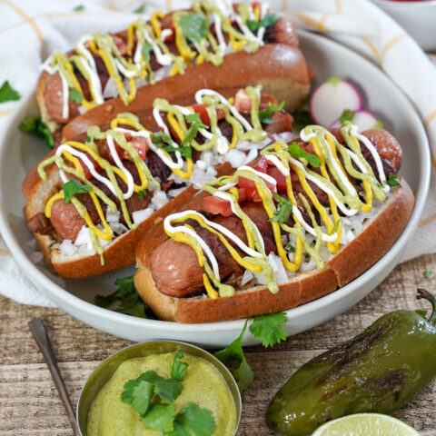 Bacon Wrapped Sonoran Hot Dog Recipe Couple in the Kitchen