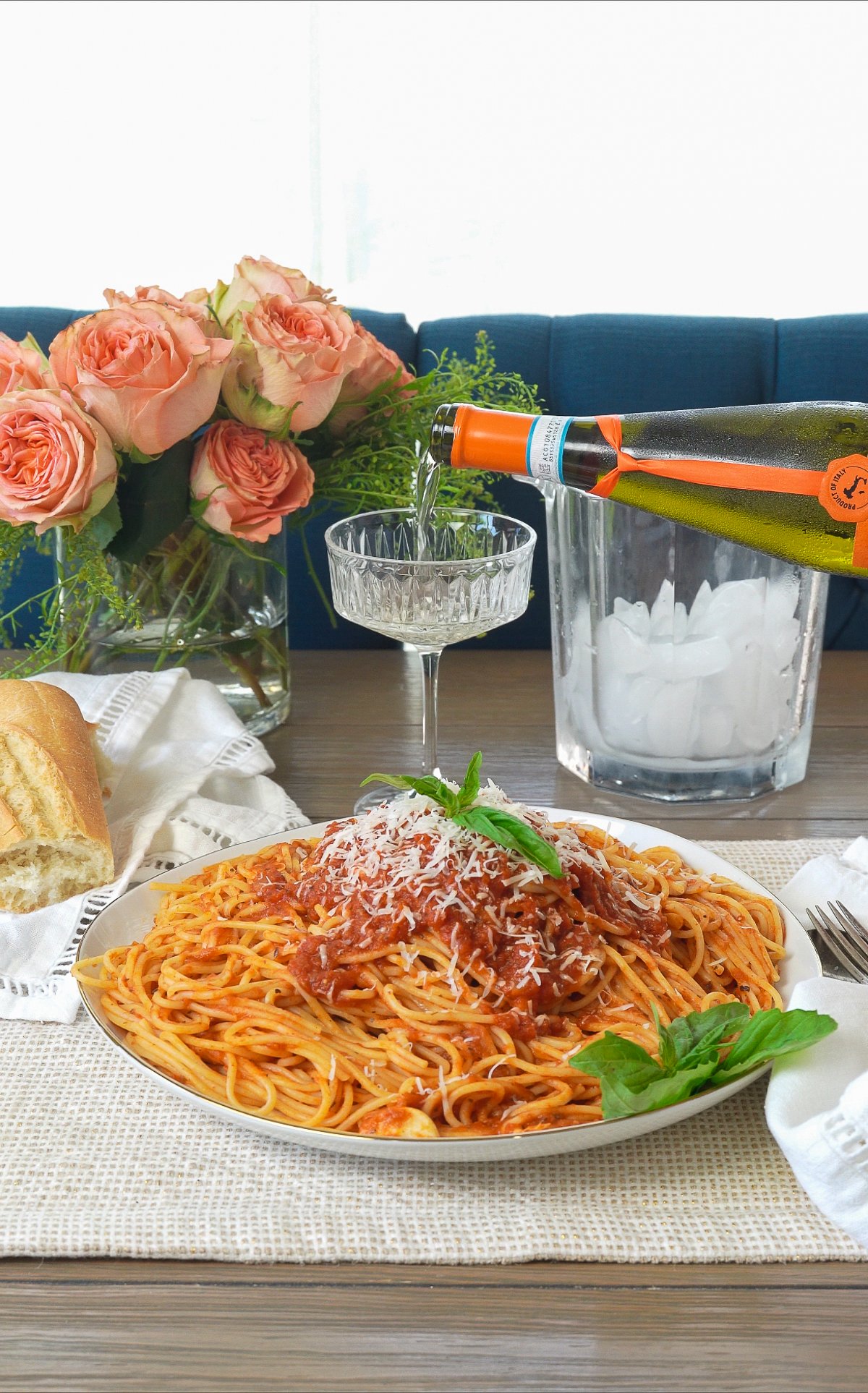 What Kind of Wine Goes with Pasta and Red Sauce Couple in the Kitchen