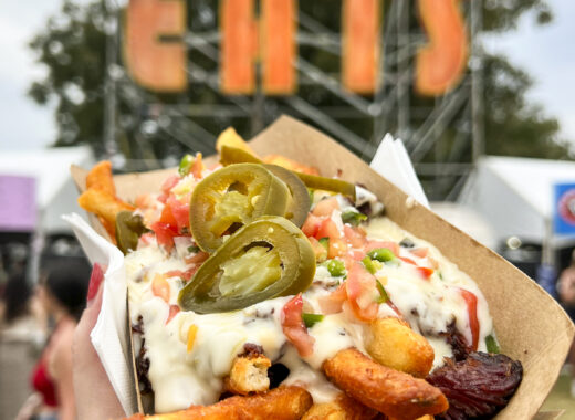 Austin City Limits food - Loaded french fries at ACL Eats.