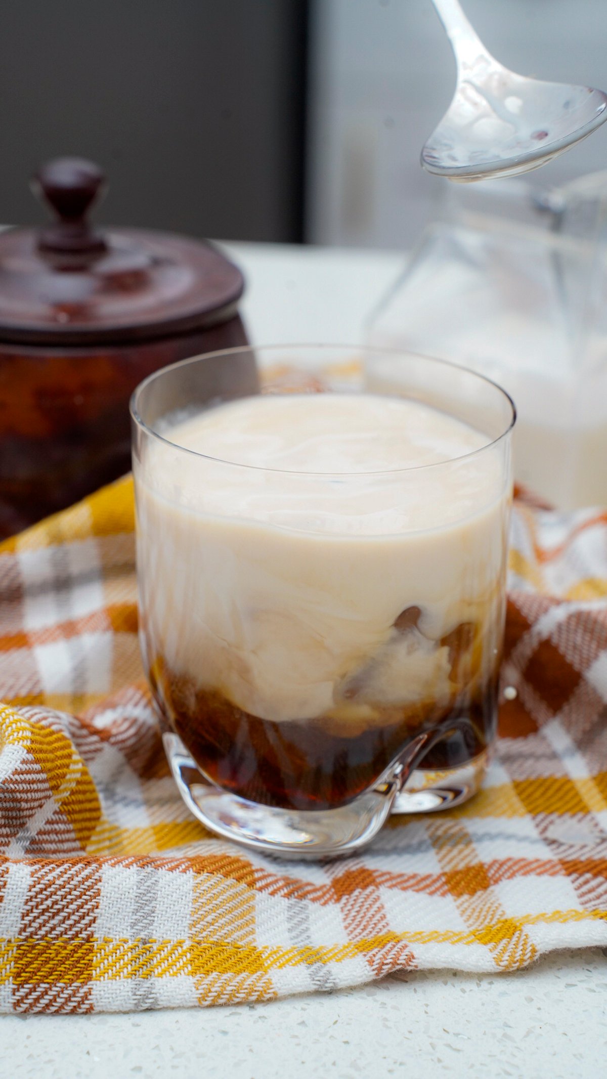 Creamy, Nutty Skrewball White Russian Recipe Couple in the Kitchen