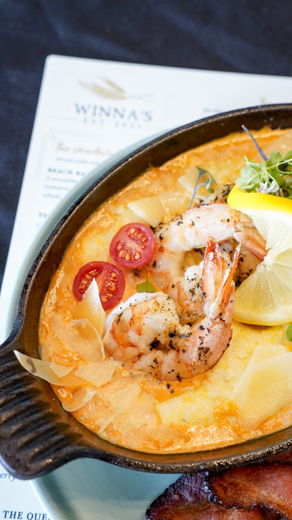 Shrimp and grits, some of the best seafood in myrtle beach.