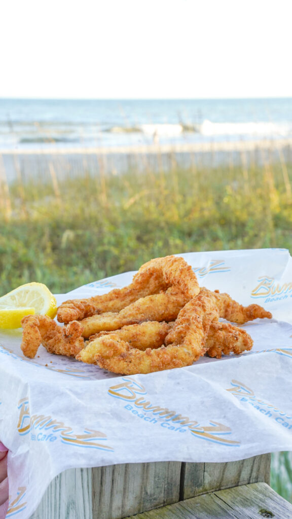 Groupa fingers by the ocean