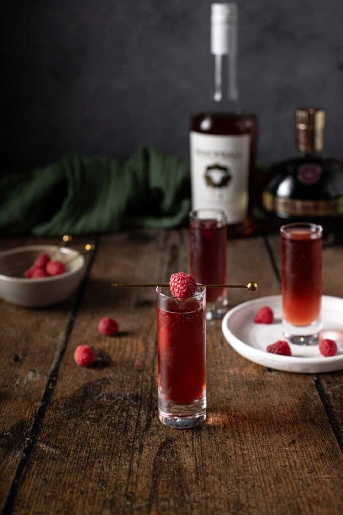 Peanut butter and jelly shots make with skrewball whiskey.