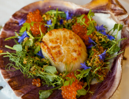 Sea scallops from the best seafood in Monterey County, California.