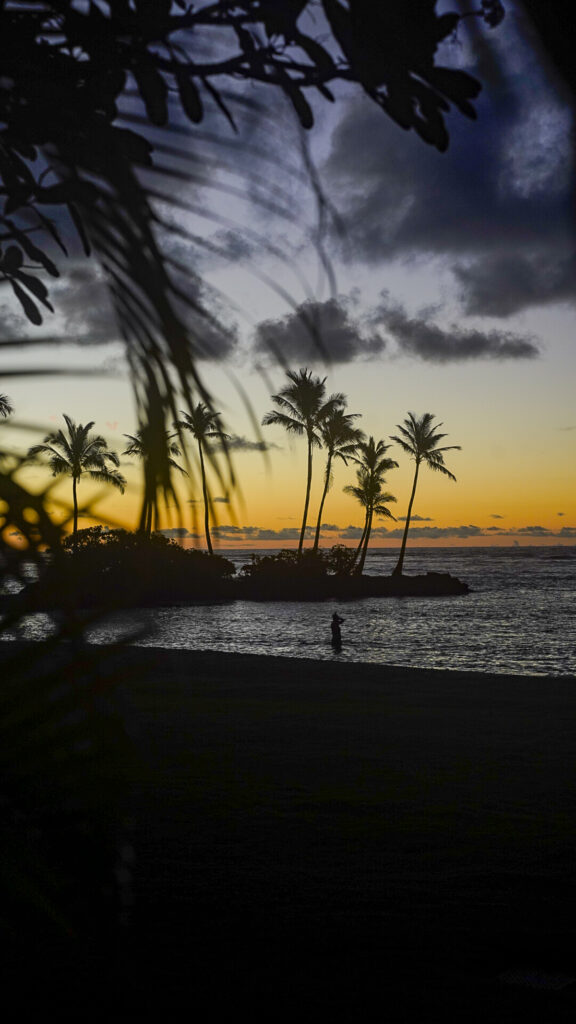 Oceanfront sunrise from the Kahala Resort, one of the most romantic things to do in Oahu for couples.