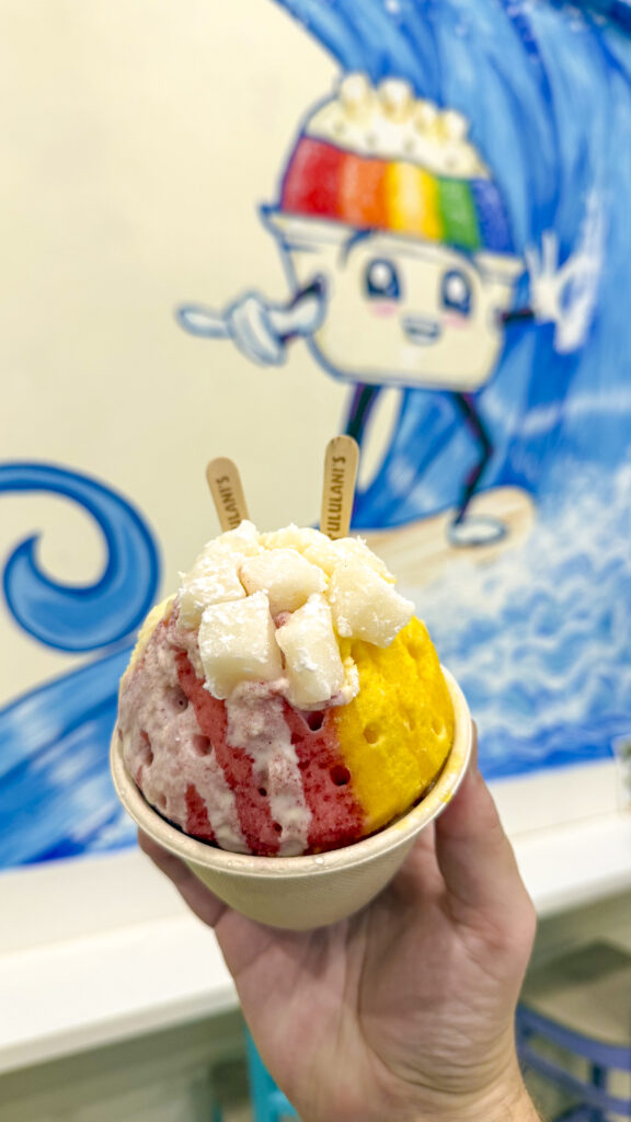Hawaiian shave ice from Ululani's.