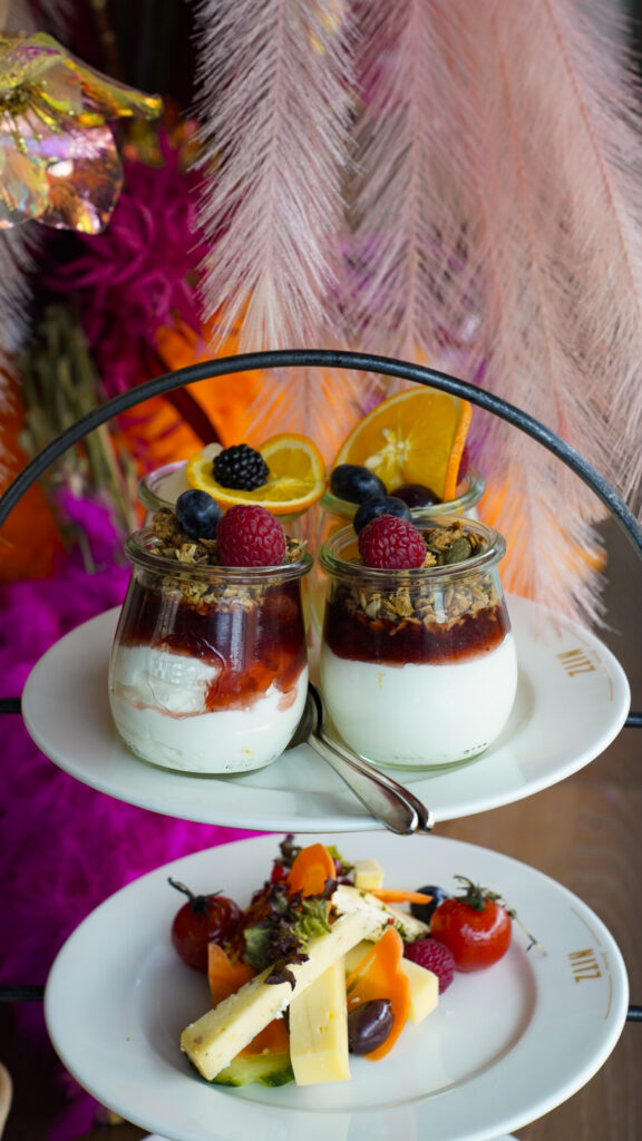 Breakfast tower at Brassierie Nitz in Nuremberg, Germany.