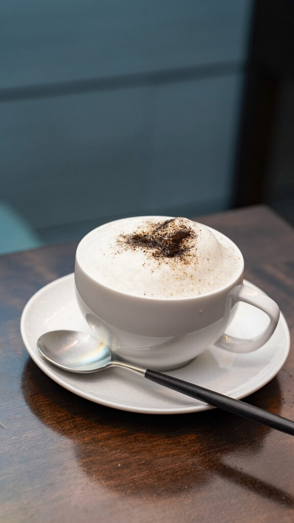 Cup of truffle cream at one of the best restaurants near Nuremberg, Germany.