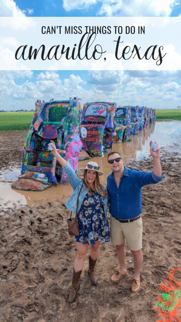 Couple at Cadillac Ranch - The 14 Best Things to do in Amarillo, Texas (1)