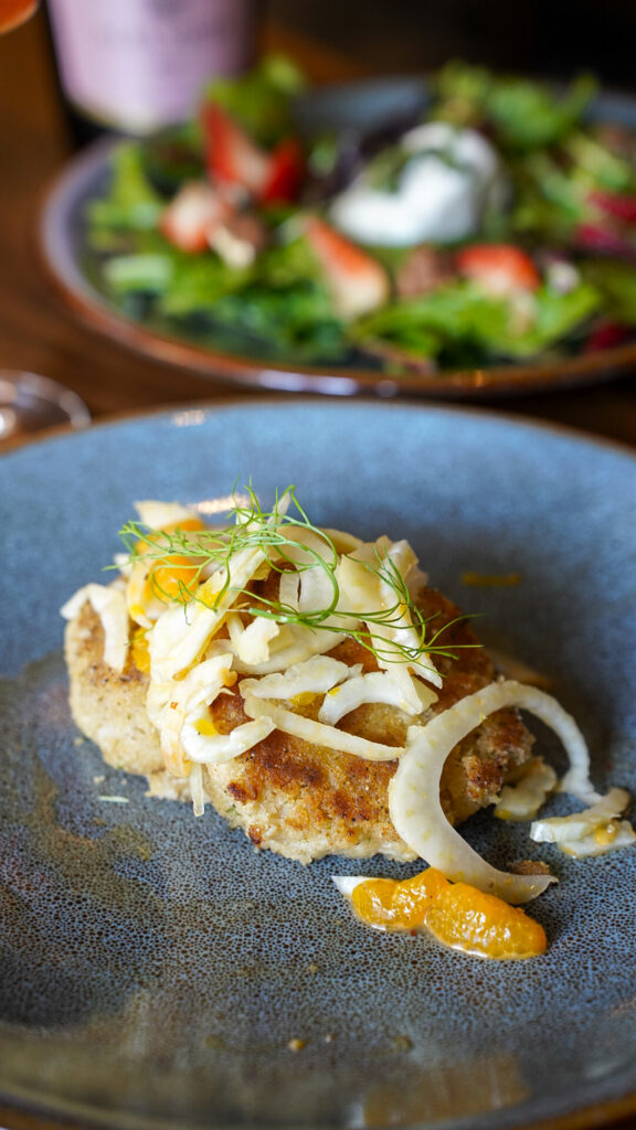 Plate of crab cakes from Toscana in Amarillo, Tx.