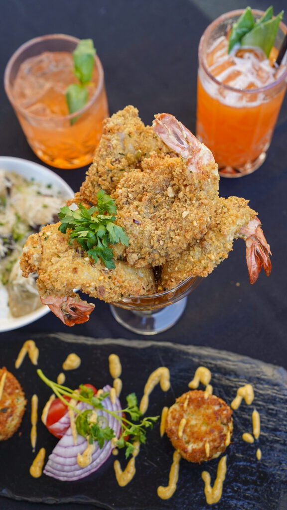 Fried shrimp from a restaurant in Amarillo.