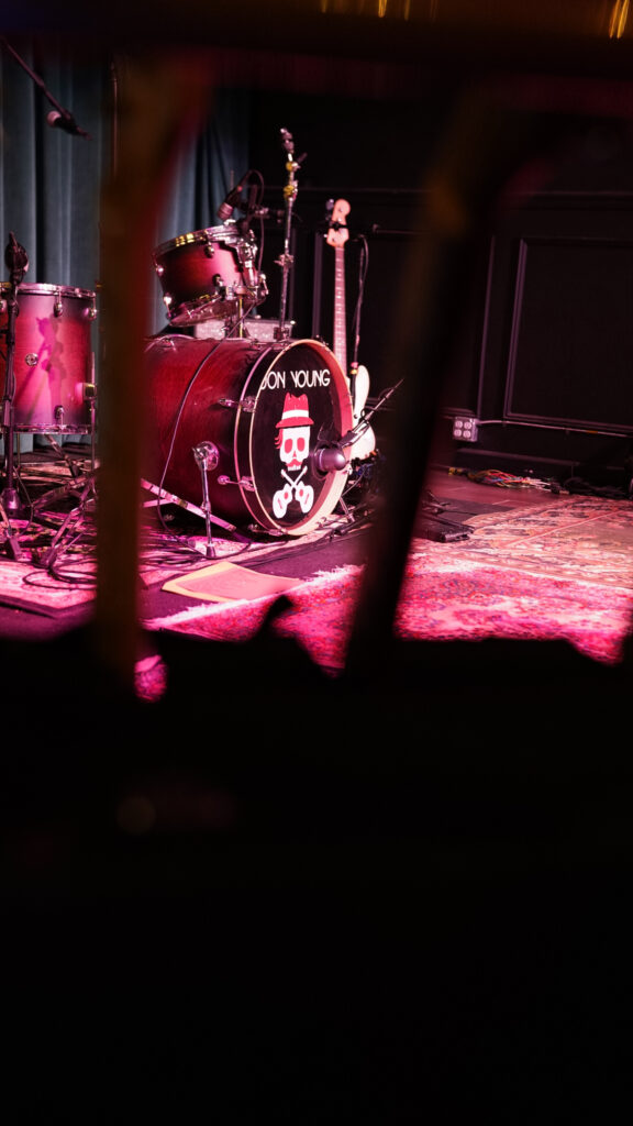 Band set up at a bar in Amarillo, Texas.