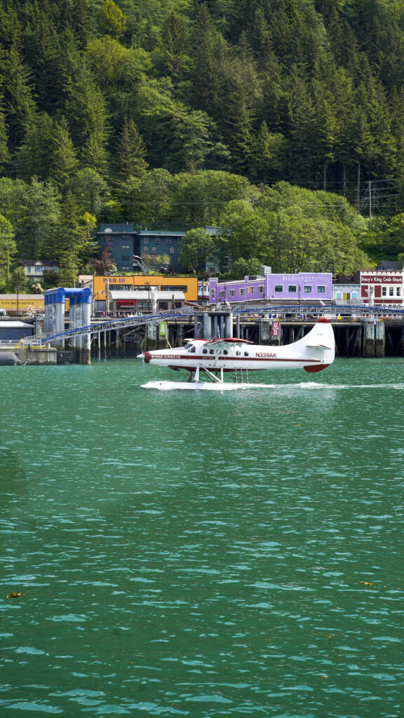Seaplane to the salmon bake at Taku Glacier Lodge, one of the best things to do in Juneau, Alaska.