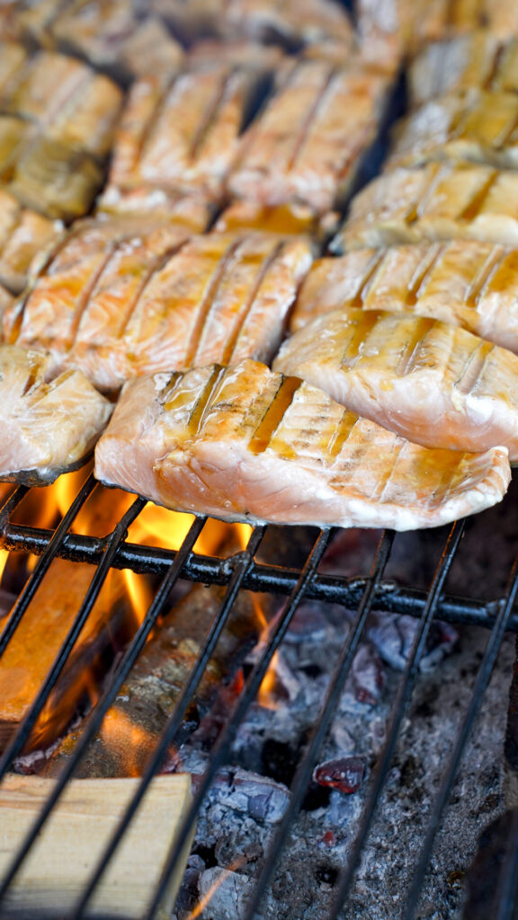 Salmon bake at Taku Glacier Lodge, one of the best things to do in Juneau, Alaska.