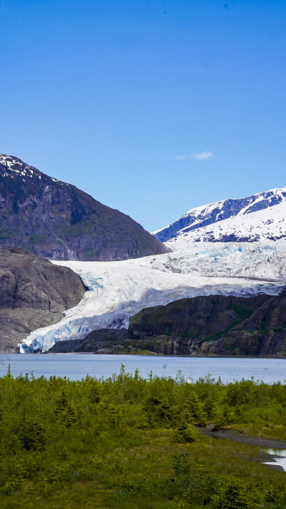 Mendenhall Glacier, one of the best things to do in Juneau, Alaska.