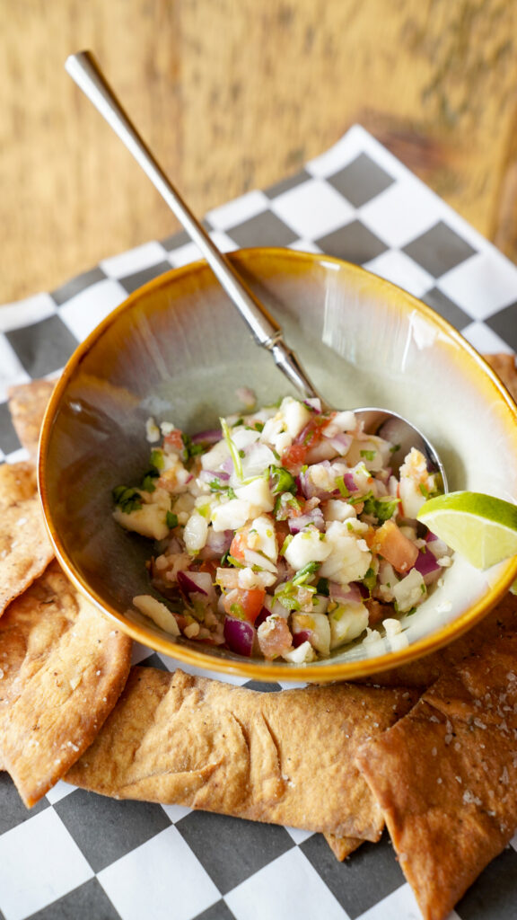 Ceviche from a Juneau Food Tours event.
