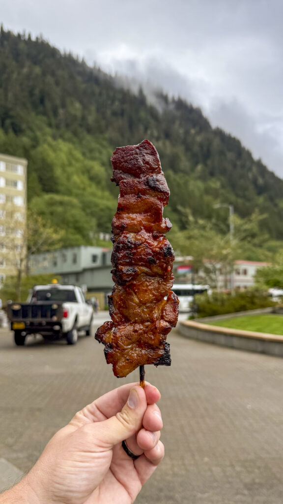 Filipino pork skewers from one of the top restaurants in Juneau Alaska.