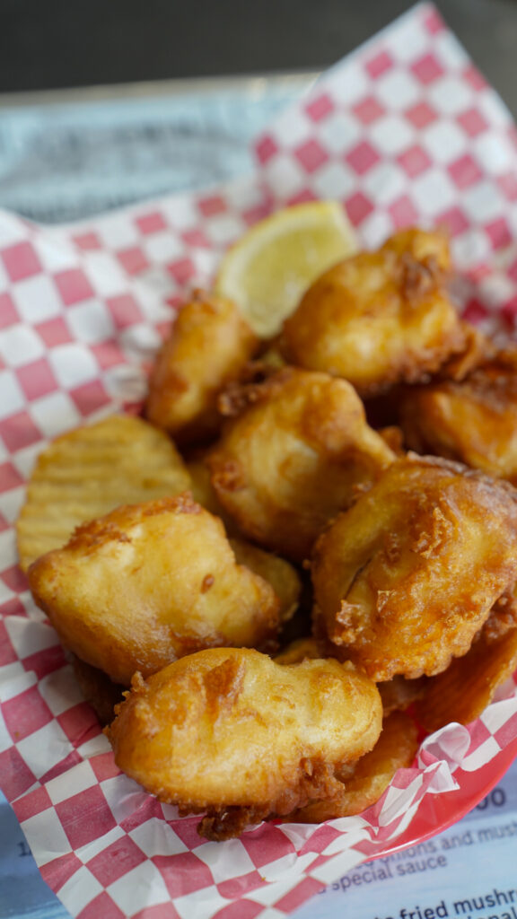 Fried fish from the Sandbar Grill, one of the best places to eat in Juneau, Alaska.