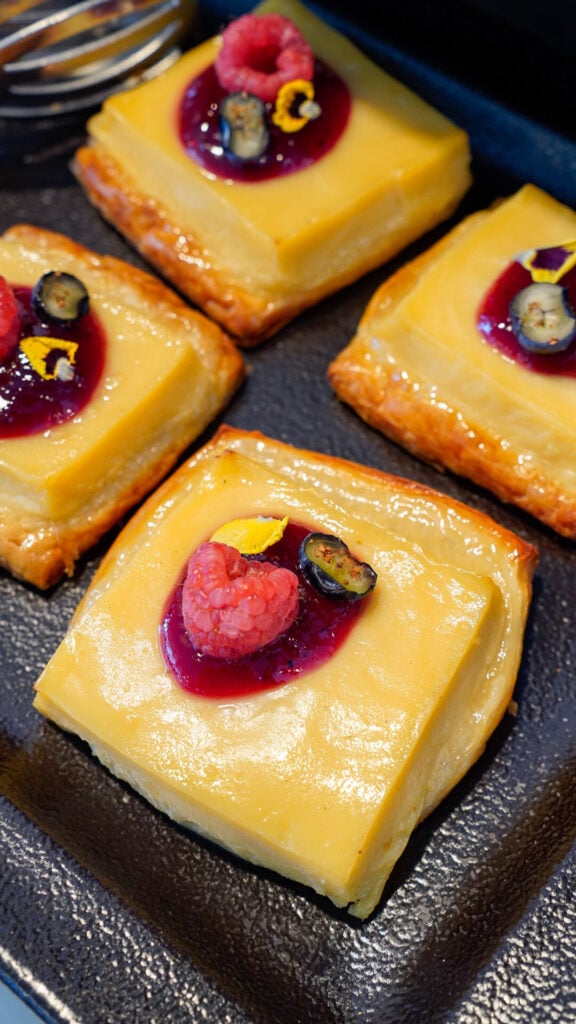 Brunch pastry at Abaton in Crete.