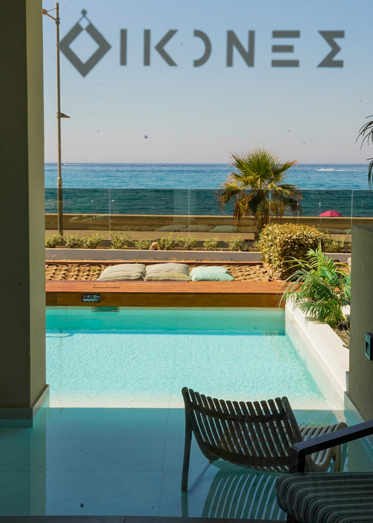 Private pool at Ikones Suites in Rethymno Crete.