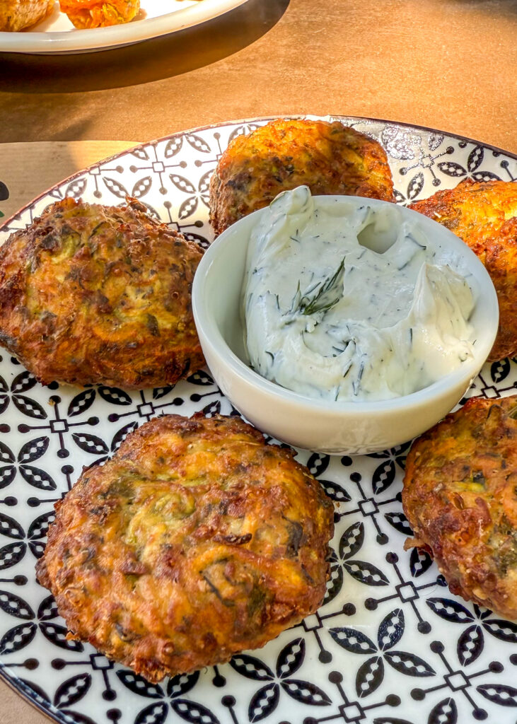 Fried Greek zucchini patties.