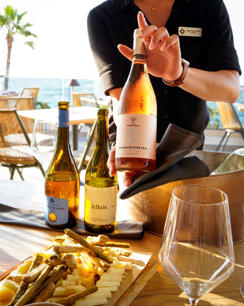 Wine tasting at Ikones in Rethymno Crete.