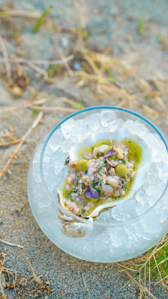 Oyster from Bony Fish restautant at Abaton Crete.