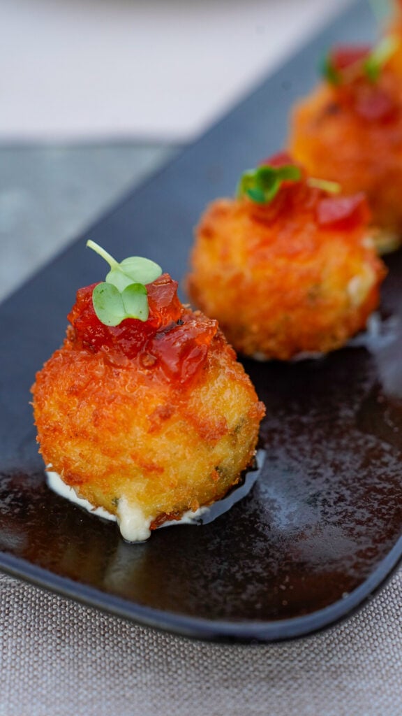 Appetizer from Aura Restaurant in Rethymno Crete.