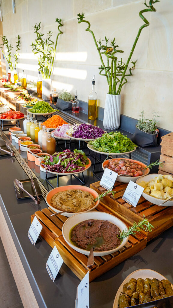 Dinner buffet at Ikones Suites in Rethymno Crete.
