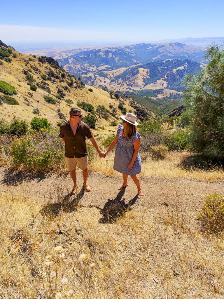Couple at the summit for Mt. Diablo, one of the Top Things to Do in Livermore and Tri-Valley for Couples.