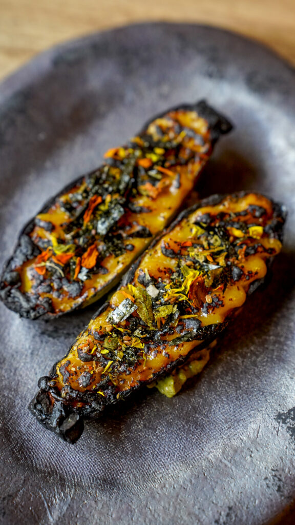 Smoked vegetables from Smoke Door in Tahoe.