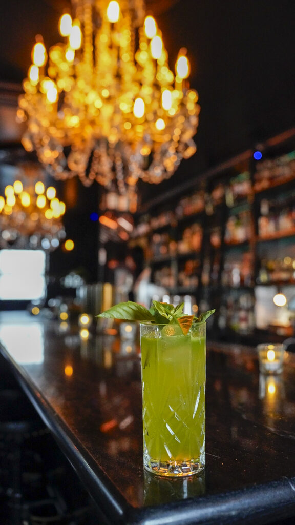 Cocktail at Death and Taxas in Midtown Reno, NV.