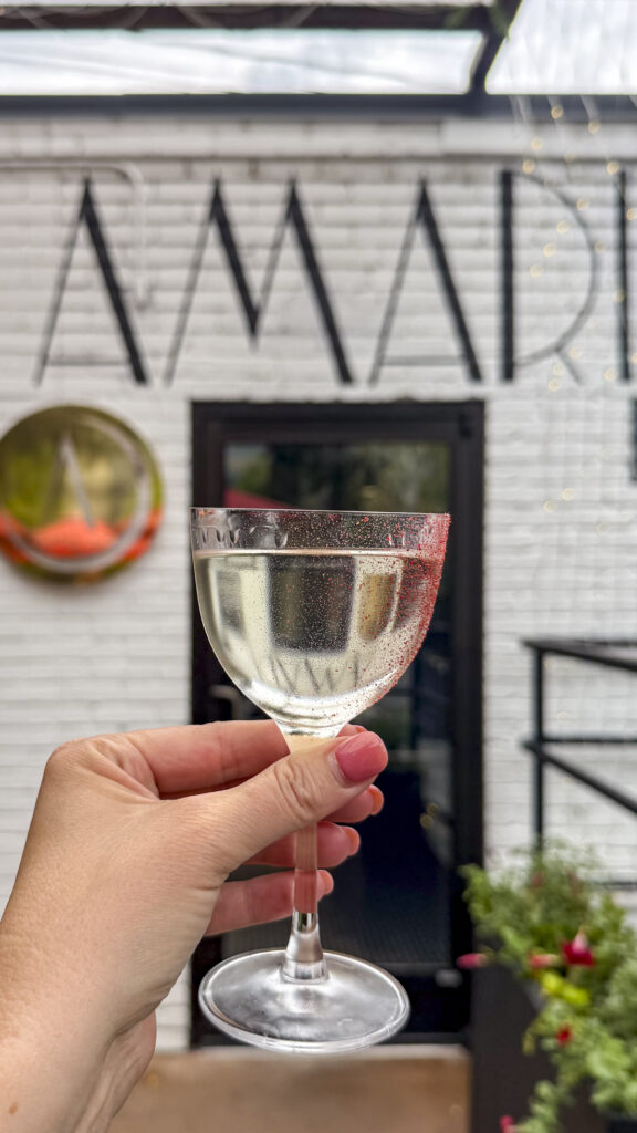 Cocktail outside of Amari in Reno, Nevada.