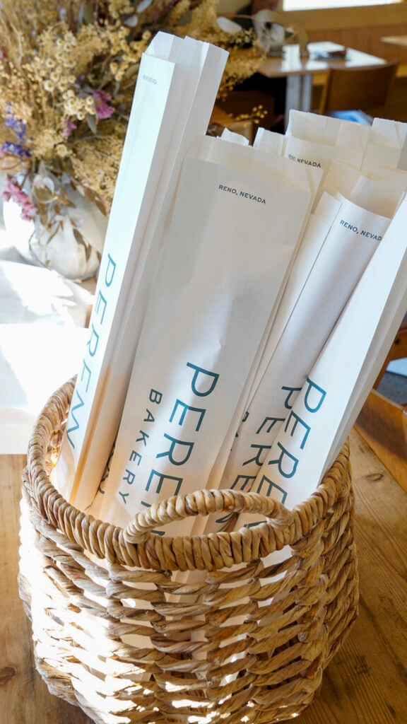 Basket of bread from Peren Bakery.