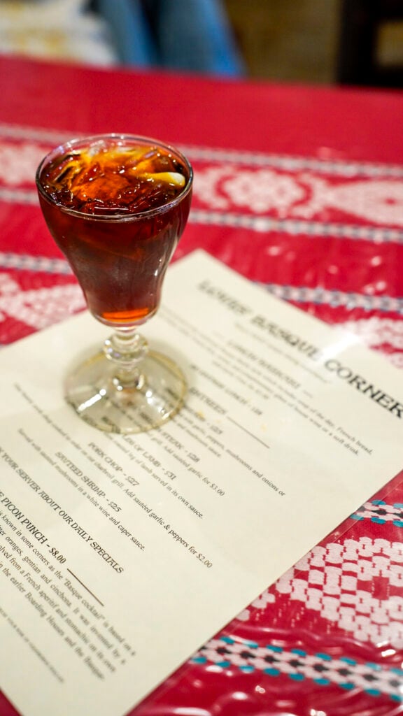 Pican punch from a basque restaurant in Reno, NV.