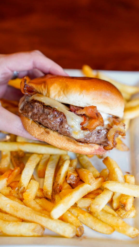Burger from Lucky Beaver in Reno, Nevada.