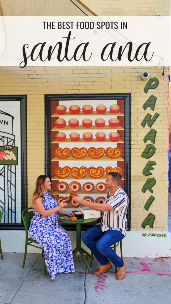 Couple at a cafe in Santa Ana, California.