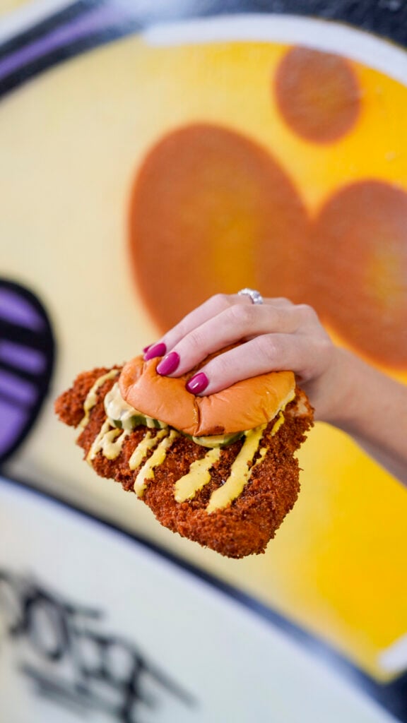 Chicken sandwich in Santa Ana, California.