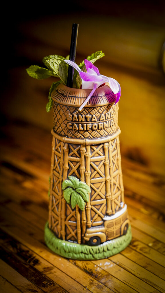 Drink from a tiki bar in Santa Ana, California.