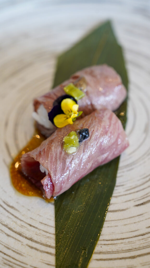 Wagyu sushi from the best sushi restaurant in Santa Ana, California.