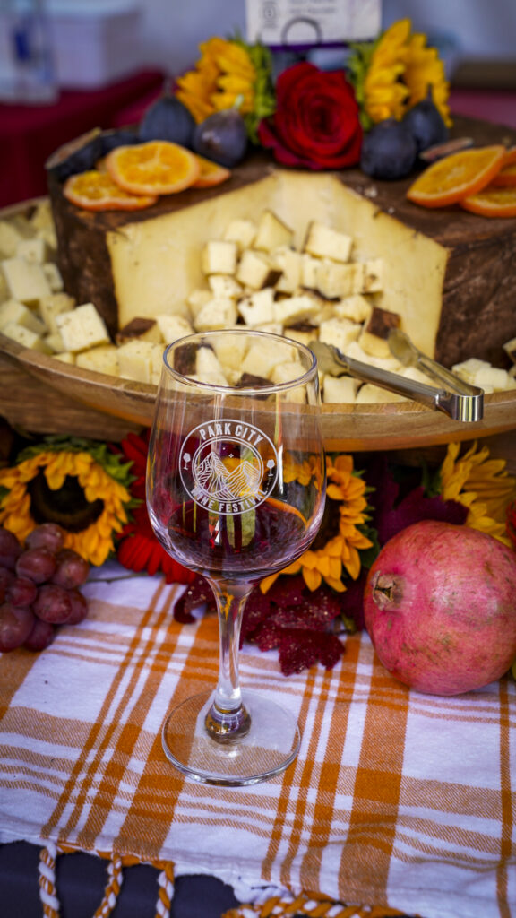 Glass of wine from the Park City Wine Festival. 