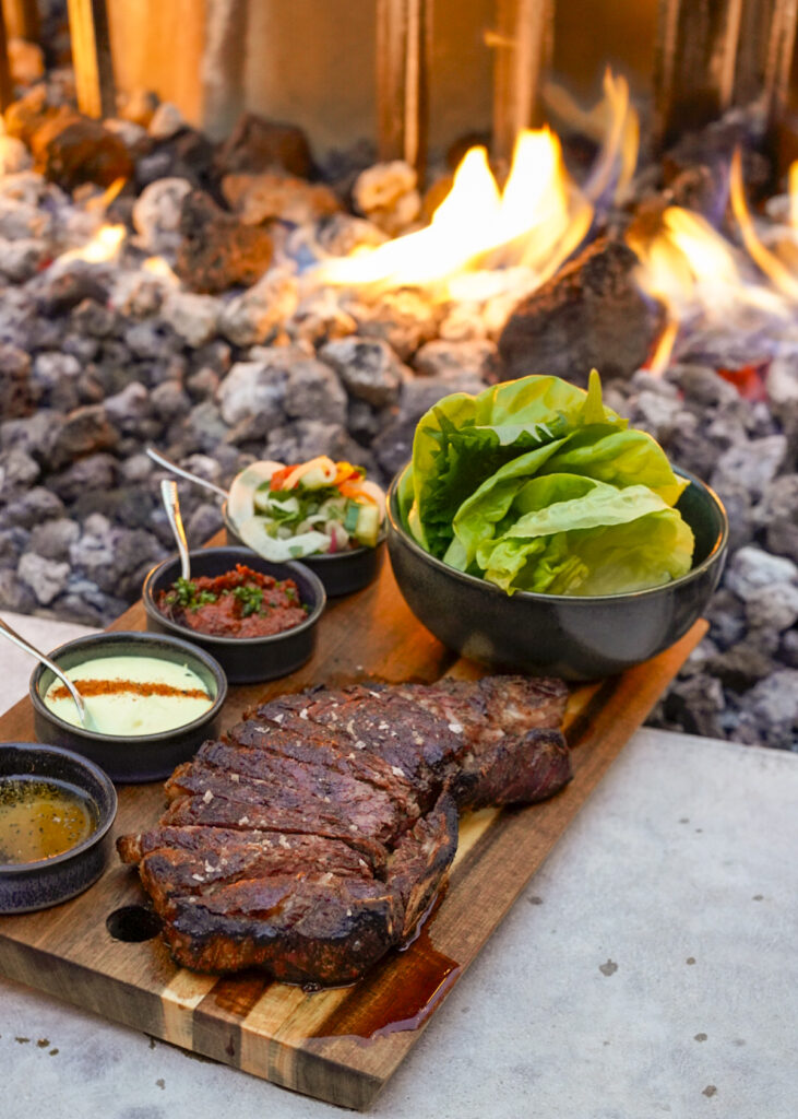 Ssam steak platter from KITA in Park City, Utah.