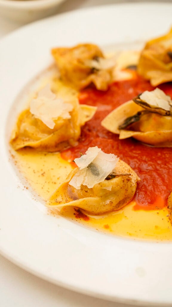 Pasta from a restaurant in Long Beach, California.