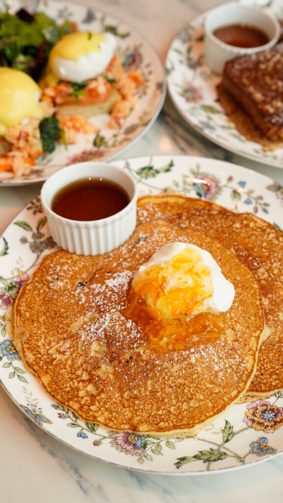 Pancakes from a restaurant in Long Beach, California.