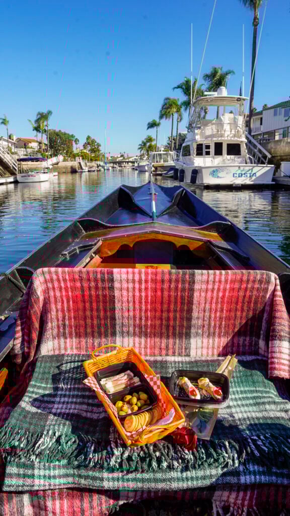 Snacks in a gondola in Long Beach, California.