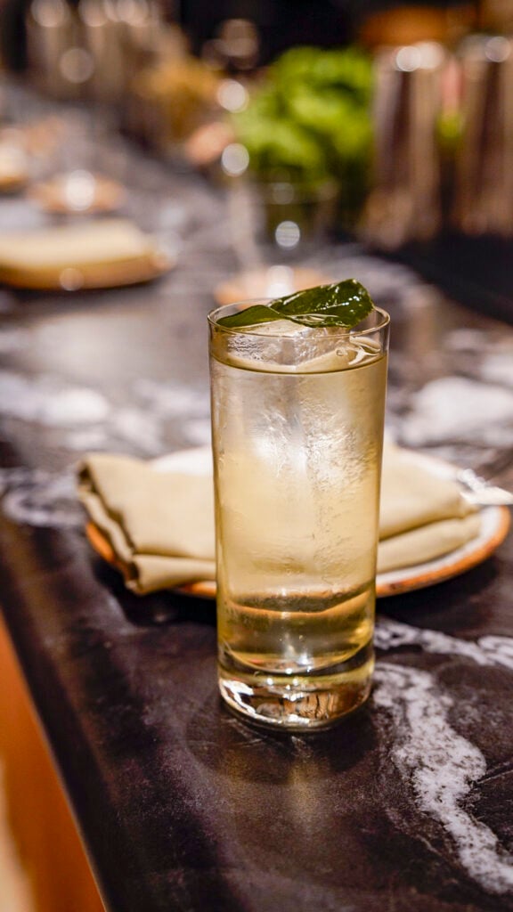 Cocktail from a restaurant in Long Beach, California.