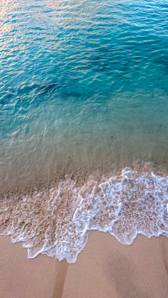 Beach and waves in St. Martin.