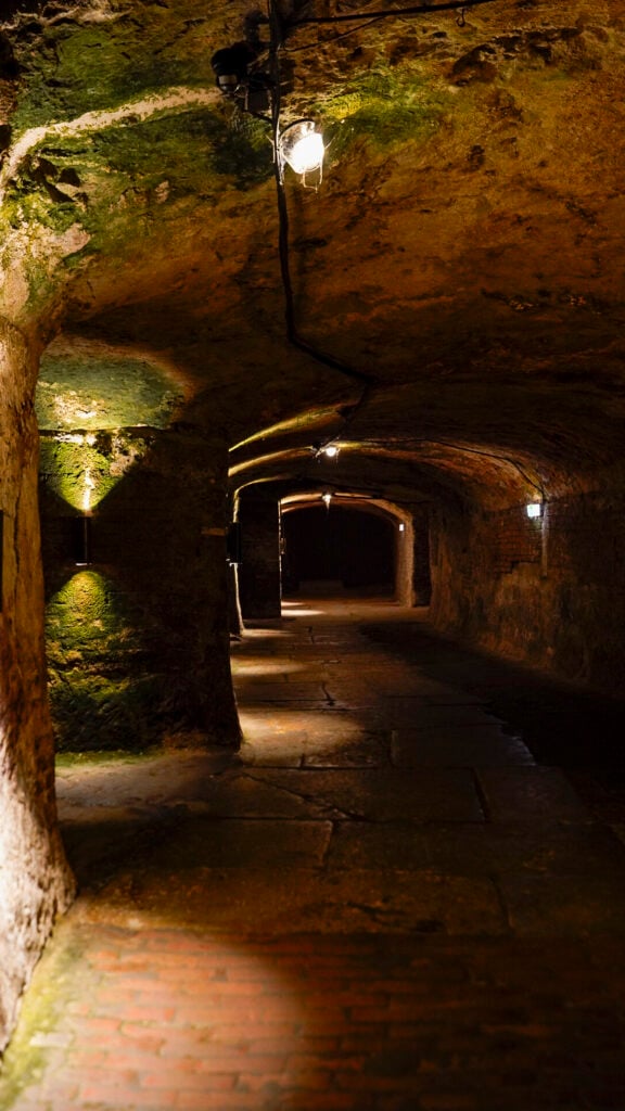 Rock cut caves in Nuremberg, Germany.