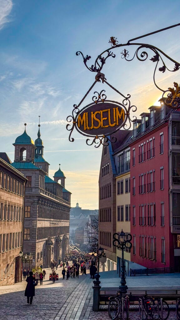 Museum sign in Nuremberg, Germany.
